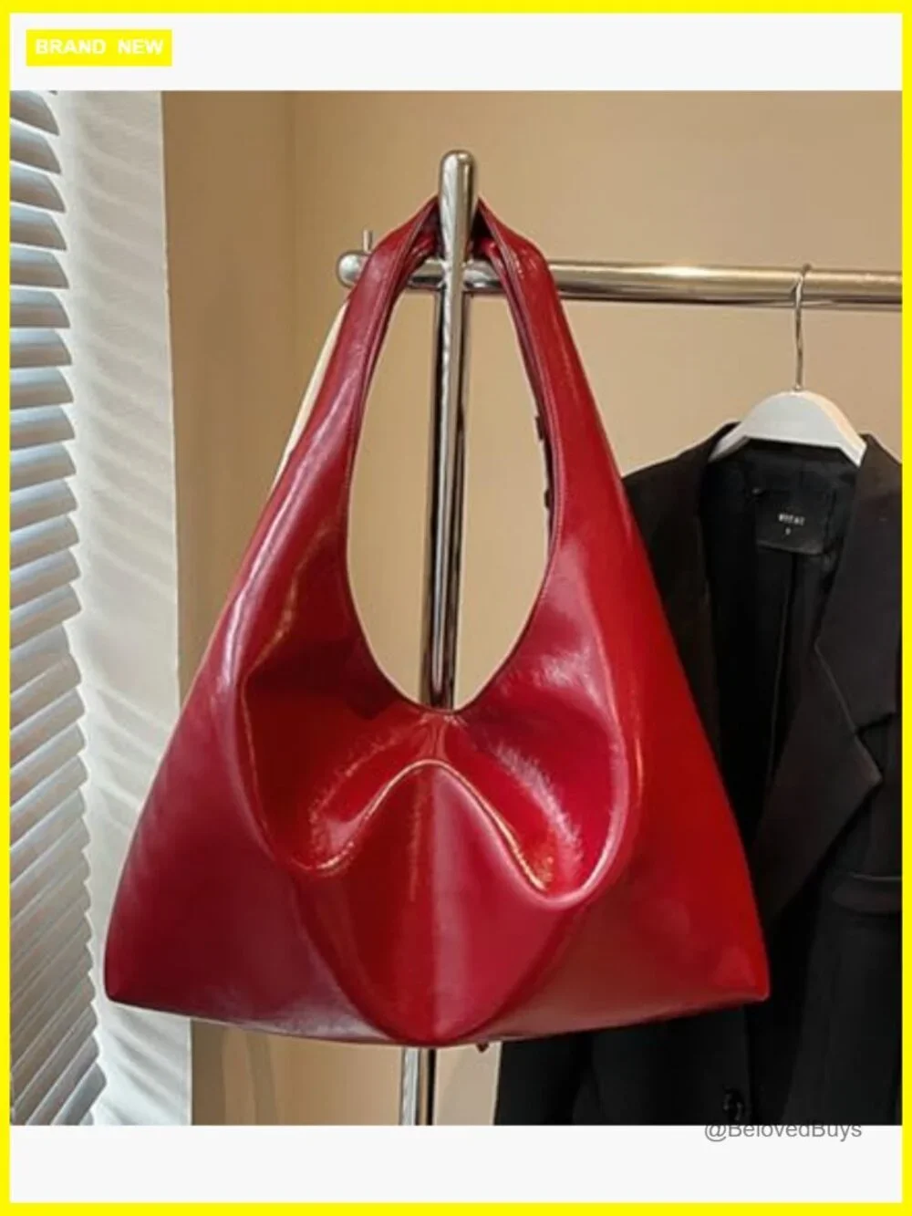 Slouchy Polka Dot Hobo Bag Crescent Crossbody Shoulder Purse Tote